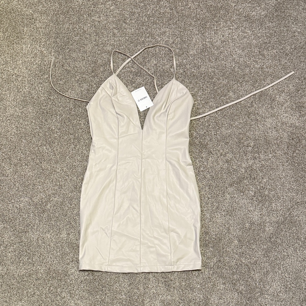 Forever 21 Cream Backless Dress